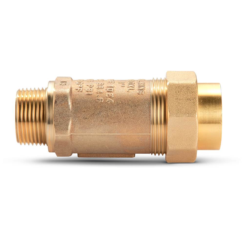 Zurn Industries 700Xl Dual Check Valve With 1'' Male Inlet X 1'' Union Female Outlet
