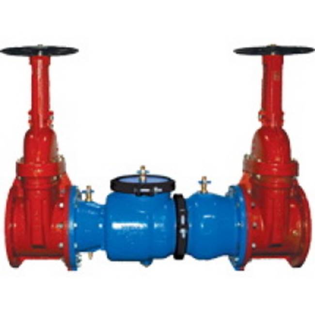 Zurn Industries Double Check Valve, Lead-Free, Flanged Body, British BS10 Flanged x Flanged, Less Gate Valves