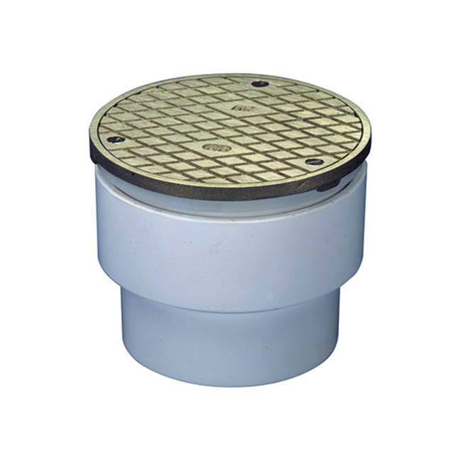 Zurn Industries CO 5'' Adjustable Cleanout, Round, Nickel Bronze Top, PVC, 3'' x 4'' Outlet