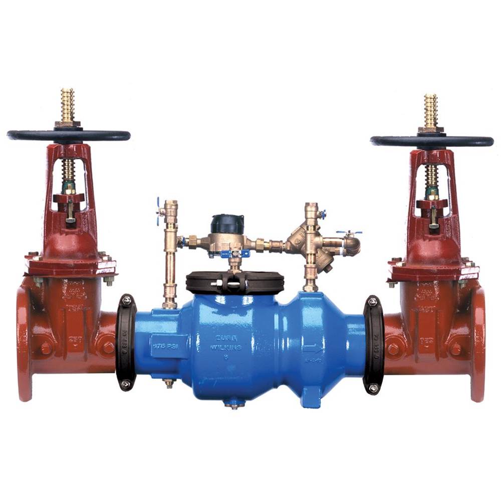 Zurn Industries 8'' 350Ada Double Check Detector Backflow Preventer With Post Indicator And OsAndY Gate Vlvs